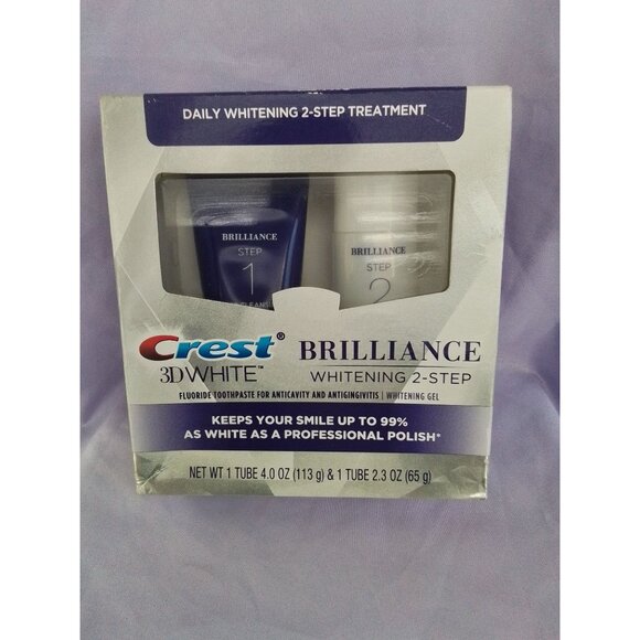 Crest 3D White Brilliance Whitening 2-Step Toothpaste & Gel Kit - Picture 1 of 2